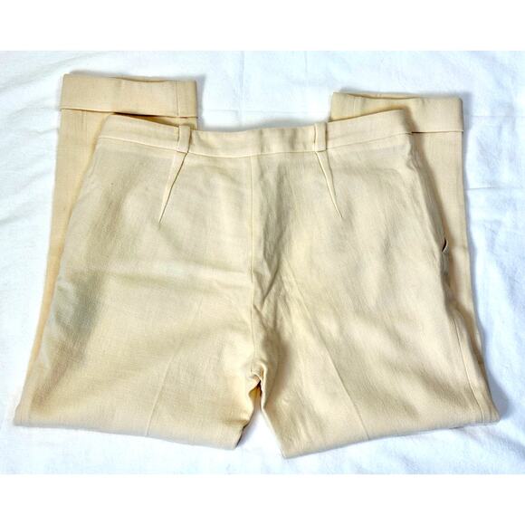 Roland Mouret Women’s Wool Pleated Cuffed Trousers – Cream – UK 10 / US 6 - Picture 7 of 10
